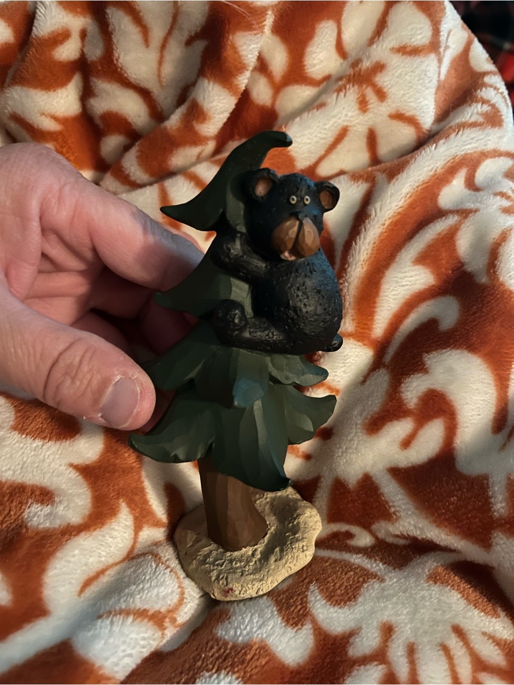Rustic Black Bear Figurine - Home Accent